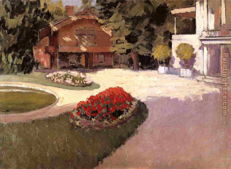 Garden at Yerres painting - Gustave Caillebotte Garden at Yerres art painting
